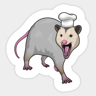 Opossum Cook Chef hat Sticker